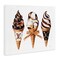 Stupell Industries Chocolate Glam Ice Cream Cones Canvas, design by Amanda Greenwood